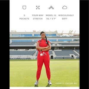 NWT FIGS Zamora Joggers Scrub Pants in Winning Red